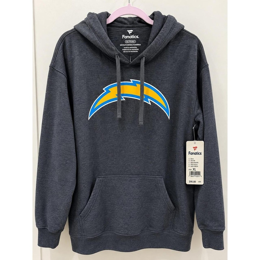 Fanatics Los Angeles Chargers NFL Hoodie Mens XL Navy Blue Pullover Sweatshirt